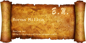 Borna Milica névjegykártya
